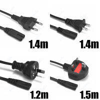 【2023】สายไฟ EU Euro US AU UK C7รูปที่8สาย AC EU Plug Power Extension Cord สำหรับ PSP PS2 PS3 PS4ลำโพงบลูทูธแล็ปท็อป