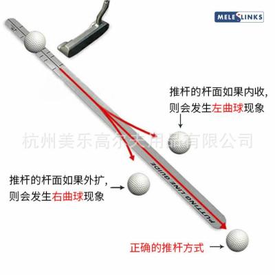 Meile patented golf putter ruler track guide practice device to keep delivery push ball manufacturers spot golf