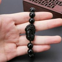 Feng Shui Black Obsidian Pi Xiu Wealth celet Attract Wealth&amp;Good Luck Jewelry