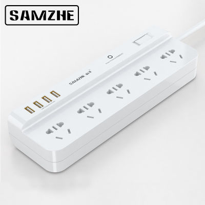 SAMZHE Power Strip Socket Portable Strip Plug Adapter with 3 USB Port Multifunctional Smart Home Electronics
