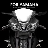 For YAMAHA R15 R25 R3 R1 R1S R6 R6S V2 V3 Modified Motorcycle 2PCS Rearview Mirrors Wind Wing Adjustable Rotating Side Mirrors