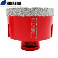 SHDIATOOL 1Pc M14 Dia 68มม. สูญญากาศ zed Diamond Hole Saw เจาะ Core Bits หินแกรนิตเจาะ Bits เพชรเจาะ Bit Crown Bell Saw