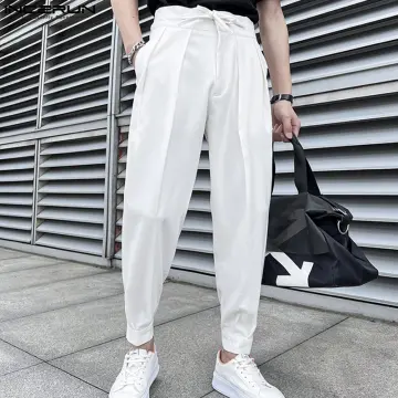 Amazoncom WSSBK Men Plus Size 5XL Summer Korean Style Casual Pants Mens Fashion  Trousers Male Oversize Harem Pants Clothes Streetwear Color  Black Size   XXXLarge  Clothing Shoes  Jewelry