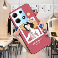 เคสโทรศัพท์พร้อมใช้งานสำหรับ Infinix Hot 30 30i ร้อน Infinix Note 30 5G Note 30 Pro Note 30 VIP แหวนใส่นิ้ว + สายคล้องน่ารักดื่มเคสโทรศัพท์มีลายเครื่องดื่มดีไซน์สาวสวยเคสโทรศัพท์ป้องกัน TPU ซิลิโคนนิ่มกันกระแทกฝาหลัง