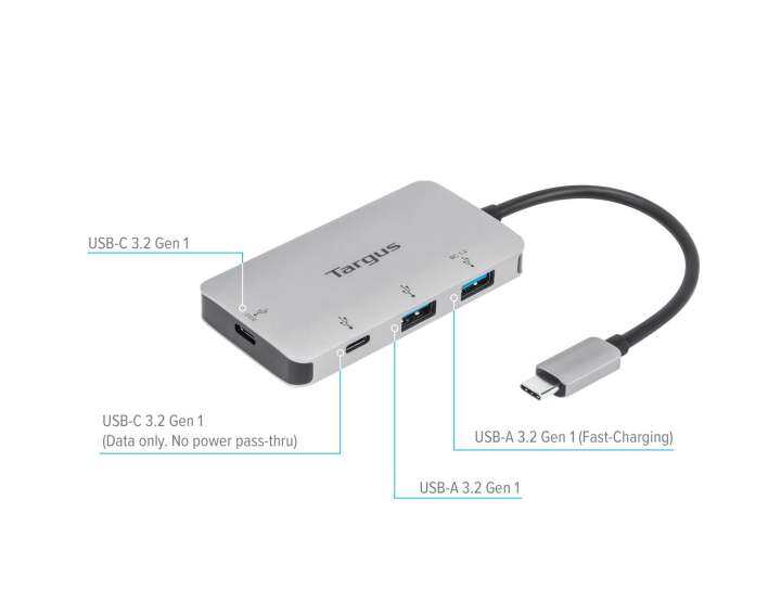 targus-ach228-usb-c-multi-port-hub-usb-ax2-usb-cx2-with-100w-pd-อุปกรณ์แปลงสัญญาณต่อพ่วง-ของแท้-ประกันศูนย์-1ปี