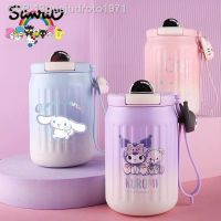 ถ้วยสุญญากาศกาแฟ13guejudroto1971 Portátil Sanrio น่ารัก Olá Kitty Kuromi Mymelody Cinnamoroll Pachacco Anido Desenhos Animados ถ้วยน้ำด้านในเป็นเซรามิก