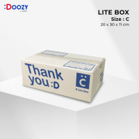 Lite Box กล่องไปรษณีย์ ขนาด C ( 20x30x11 ซม.) แพ็ค 20 ใบ กล่องพัสดุ กล่องฝาชน Doozy Pack ถูกที่สุด!