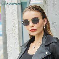 New Trendy Fashion Women 39;s Sunglasses Small Rimless Metal Frame Elegant Eyeglasses Luxury Outdoor Vintage UV400 Eyewear GV