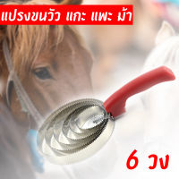 แปรงขนวัว แปรงขนแพะ แปรงขนม้า แปรงขนแกะ แปรงขนสัตว์ 6วง ขูดขนวัวให้เงางาม