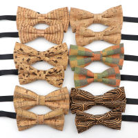 New Fashion Cork Wood Parent-Child Bow Ties Set Novelty Handmade Neckwear Butterfly For Wedding Party Man Gift Accessories Tie Ties