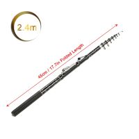 2.4M/2.7M/3.0M/3.6M แบบพกพา Telescopic คันเบ็ดตกปลา คาร์บอนไฟเบอร์ Ultra Light Retractable คันเบ็ดตกปลา เสาปลาคาร์พ Fishing Tackle อุปกรณ์เสริม