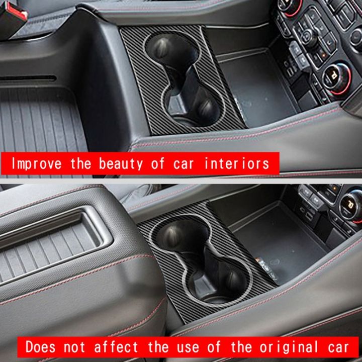1-piece-water-cup-holder-decoration-cover-car-carbon-fiber-for-chevrolet-suburban-2023-abs