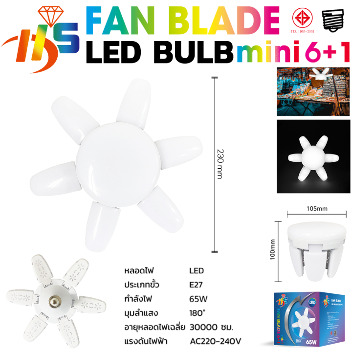 หลอดไฟ-led-ทรงใบพัด-พับเก็บได้-deformable-lamp-ประหยัดพลังงานไฟ-ปรับมุมโคมไฟได้