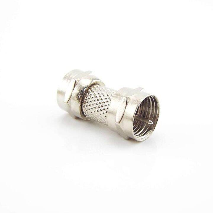 f-type-male-plug-connector-socket-to-rf-coax-tv-aerial-female-rf-adapters-2-6-1-1cm-video-coaxial-converter-silver-zinc-alloy