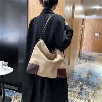 [COD] 2021 autumn and winter new womens bag trendy fashion frosted tote large-capacity shopping shoulder Messenger