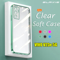 แผ่นซิลิโคนปลอกอ่อน VIVO V23e / V23e 5G ของแท้ใหม่โทรศัพท์เคสโปร่งใสสีลูกกวาดเลนส์ฝาครอบป้องกันเต็มตัวกรอบ EL004