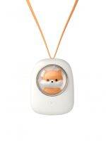 Uareliffe Space Capsule Hanging Neck Fan Cute Summber Cooler Rechargeable Handheld Mute Fan With Night Light Children Gift