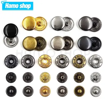 50sets Multi-Size Silver Color Metal Snap Fasteners Press Studs Snaps  Button 10mm #655, 12.5mm #633, 15mm #831