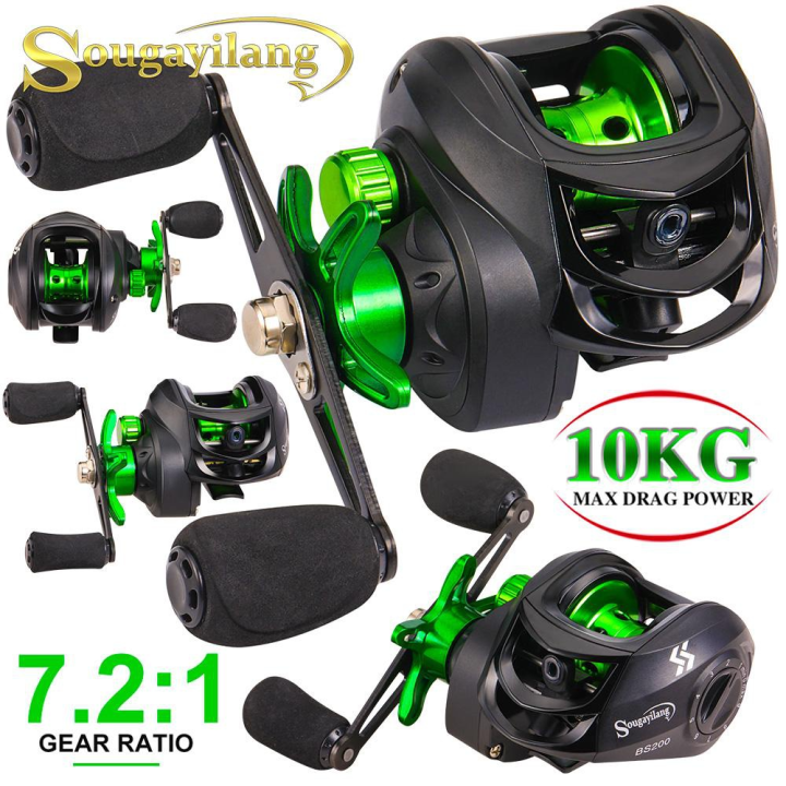 Baitcasting Fishing Reel 7.2:1Gear Ratio Left Right Hand Lure Bass  Freshwater Saltwater Fishing Reel Young People First Choice for Fishing  Beginners