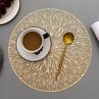 64PCS รอบ Placemats ร้านอาหาร Hollow PVC ตกแต่งอาหาร Anti-Hot โต๊ะรับประทานอาหาร Line Mat สเต็กแผ่น Pad