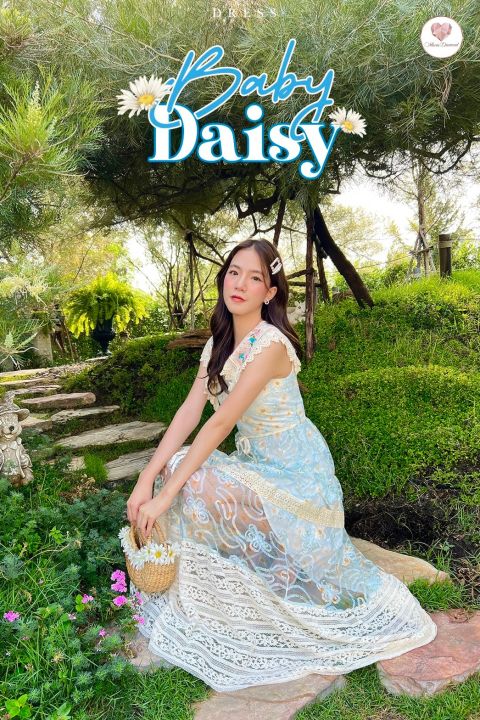 baby-daisy-dress-เดรสลูกไม้สีฟ้าปกปักงานสวยสุดๆ-ใส่สบายไม่อึดอัด-ขับผิวดีมากใส่ไปเที่ยวไปคาเฟ่เหมาะสุดๆ