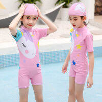 Sports Rash Guards Swimwear For Girls 2022 Unicorn Tropical Swimsuit Beach Pool Teenagers Surfing Swimming Clothes