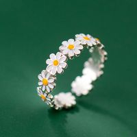 【YF】ஐ☽  Flowers Rings Exquisite Enamel 2022 Korea New Trend Jewelry Wedding