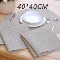 Corinada Pack of 10 pcs Tablecloths Linen Cloth Napkin Mouth Napkins Placemat Mat Minimalist Modern Restaurant Cafe European