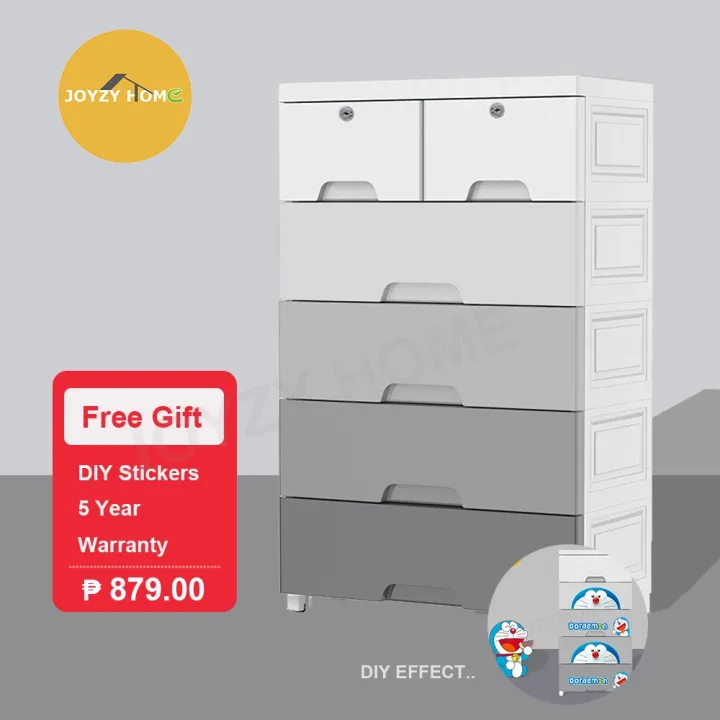 JOYZY 4 5 6 7 Layer With lock Dura Drawer Plastic Wardrobe