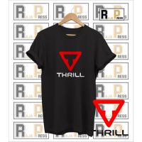 เสื้อยืดผ้าฝ้ายพิมพ์ลาย เสื้อยืด พิมพ์ลายโลโก้ Thrill  1521