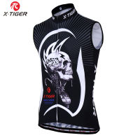 X-Tiger Racing เสื้อผ้าปั่นจักรยานแขนกุด Skull เสื้อกั๊กนักปั่นจักรยาน MTB จักรยานกีฬาเสื้อผ้า Maillot Ropa Ciclismo สำหรับ Man