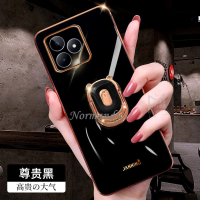 ใหม่2023เคสอิเล็กโทรเพลท Realme C51 Realme11 C51NFC เคสโทรศัพท์ NFC 4G พร้อมเคสแฟชั่นลายหมีพับขาตั้งรวมทุกอย่างป้องกันกล้องเคสกันกระแทกนิ่ม TPU เคสสำหรับ Realme C51 Realme