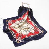 Jifang 60x60cm ashion Prints Satin Silk Square Scarf WJ306