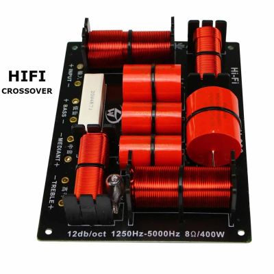 400W 3 Way Crossover Hifi ทวีตเตอร์ Midange ลำโพงวูเฟอร์ Crossover 1250H/5000HZ High-Pitched ป้องกัน