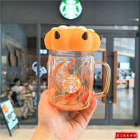 Starbuck ปีใหม่ของเสือ525Ml กรงเล็บแก้วก่ออิฐทนความร้อนการ์ตูนน่ารักกาแฟถ้วยน้ำความจุขนาดใหญ่