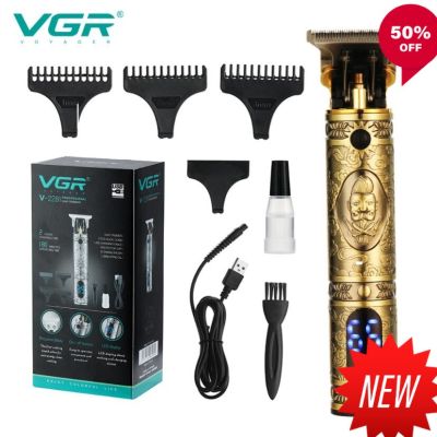 New ใหม่ VGR228 หัวน้ำมันไฟฟ้าผม clipper ผม clipper แกะสลักร้านทำผม T0 หัวมีดไฟฟ้าผม clipper จอ LED ที่ตัดผม อุปกรณ์ จัดแต่งทรงผม