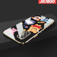 เคส JIUMOO สำหรับ Vivo V17 V19 Neo V19 (อินโดนีเซีย) ลายการ์ตูนยิ้มรูปสัตว์ใหม่กรอบสี่เหลี่ยมพื้นผิวเคสซิลิกาเจลกันกระแทกเคสมือถือฝาครอบป้องกันเลนส์กล้องถ่ายรูปรวมทุกอย่าง