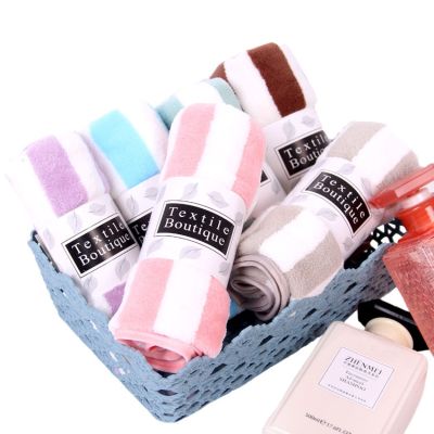 ¤❧ 1pc High-density Coral Fleece Soft Skin-friendly Absorbent Bath Towel Solid Color Striped Adult Newborn Baby Products Face Towel