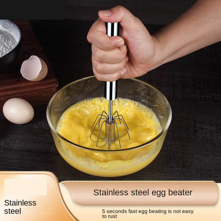Stainless steel semiautomatic mixer Manual whisk Egg beater Kitchen