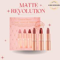 ลิปสติก CHARLOTTE TILBURY Iconic Mini Lipstick Trio - Xmas 2022 Matte Revolution เซทชาลอต  ขนาดมินิ 1.1g 3แท่ง