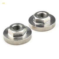 WER 2Pcs M10 Thread Replacement Angle Grinder Inner Outer Flange Nut Set Tools For 14mm Spindle Thread Power Tool Griders Steel Lock Nuts