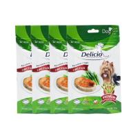 DOG_ขนมสุนัข Delicio Original   รสผัก (70 g. x 4) ขนมหมา  ขนมสัตว์เลี้ยง