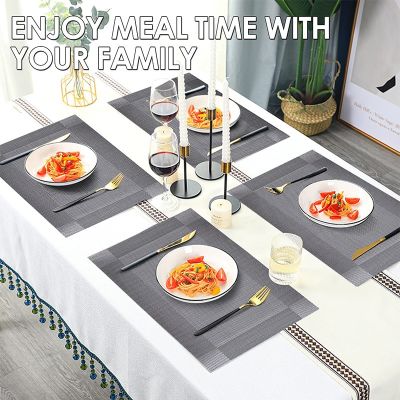 Modern Elegant PVC Placemat Dining Table Mat Cafe Anti-slip Hot Placemats Bowl Pad Cup Mat Table Coasters