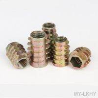 ✙♛♈ 10-50PCS M4 M5 M6 M8 M10 Hex Drive Screw In Threaded unhead NO-flange wood Insert Nuts