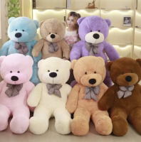 ✱ตุ๊กตาหมี หัวโต teddy อ้วนโบว์สก๊อต นุ่มตัวใหญ่กลางๆ ไซส์ 80cm [ น้ำตาลอ่อน , น้ำตาล , ขาว , ชมพู , ช็อคโกแลต ,ฟ้า ]