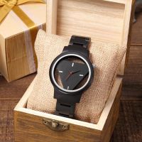 ⌚﹉❂✣ Hot selling new wooden watch creative hollow fashion wooden watch see-through bottom triangular solid wood watch