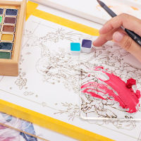 อะคริลิโปร่งใสทาสี Anti-Fouling Pad Art นักเรียน Palette สีน้ำ Sketch Sketching กระดานวาดภาพแบบพกพา Art Supplies