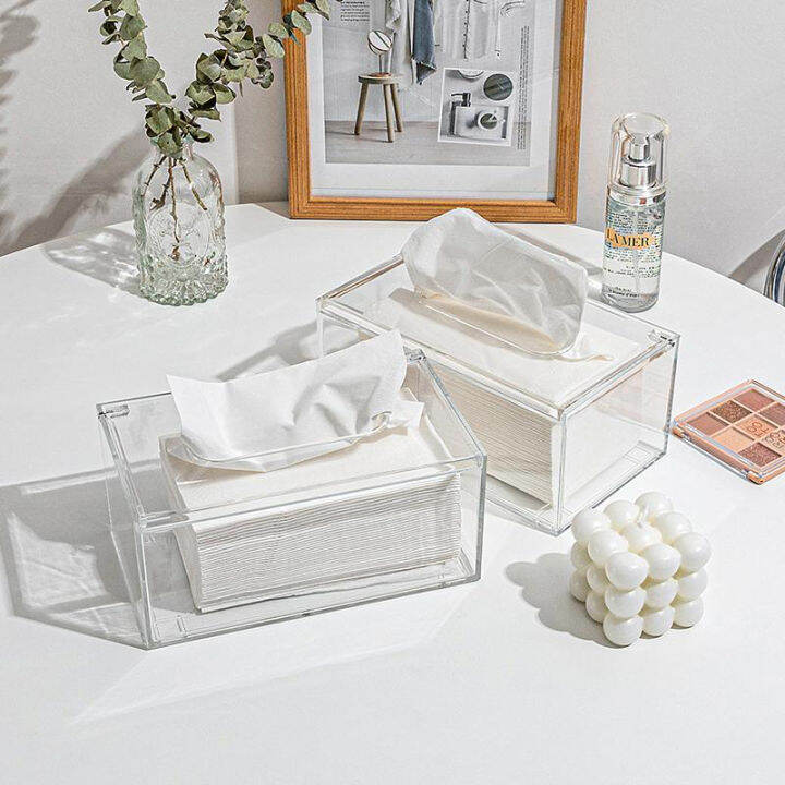 Acrylic Clear Transparent Tissue Paper Wipes Napkin Dispenser Organizer ...