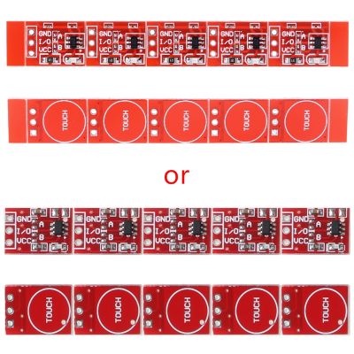 5Pcs โมดูล TTP223 Capacitive สำหรับปุ่มสวิทช์สัมผัสล็อคตัวเองสำหรับคีย์2.5-5.5V