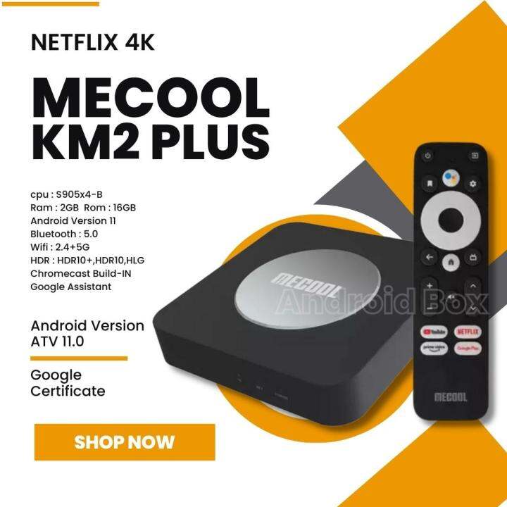กล่องแอนดรอยทีวีแท้จาก Google รองรับ Netflix 4K เสียง Dolby + Voice Remote  Me Cool Km2 Plus Android 11 ดูหนัง ดูทีวี กล่องแอนดรอยทีวีมีใบอนุญาต |  Lazada.Co.Th